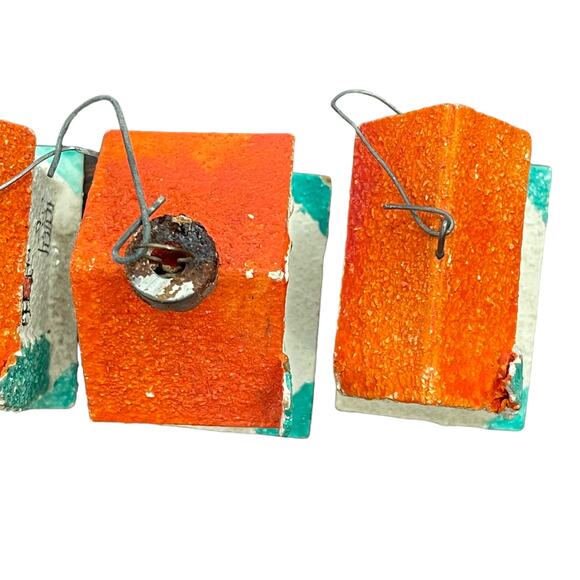 Putz Sugar House Japan Cardboard Glitter House Small Ornament Lot of 4 Vtg READ - Picture 15 of 16